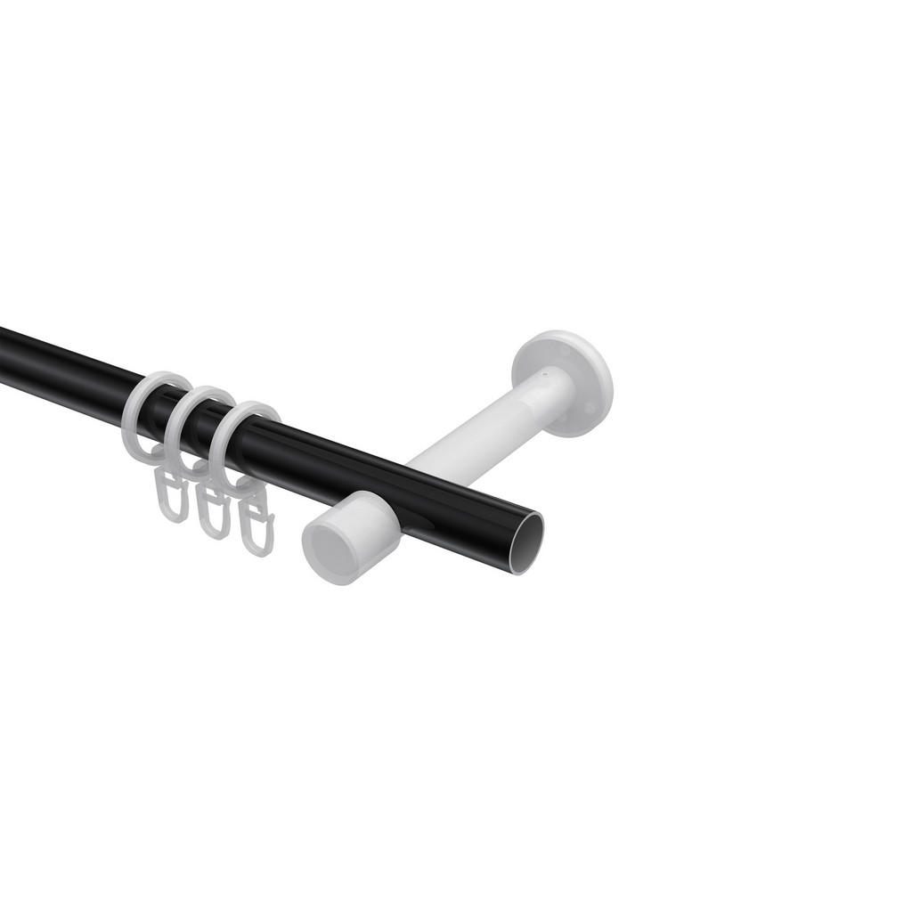 Thumbnail - Interdeco Gardinenstangen-Set, Schwarz, Chrom, Metall, 420 cm, Wohntextilien, Gardinen & Vorhänge, Gardinen-Stangen
