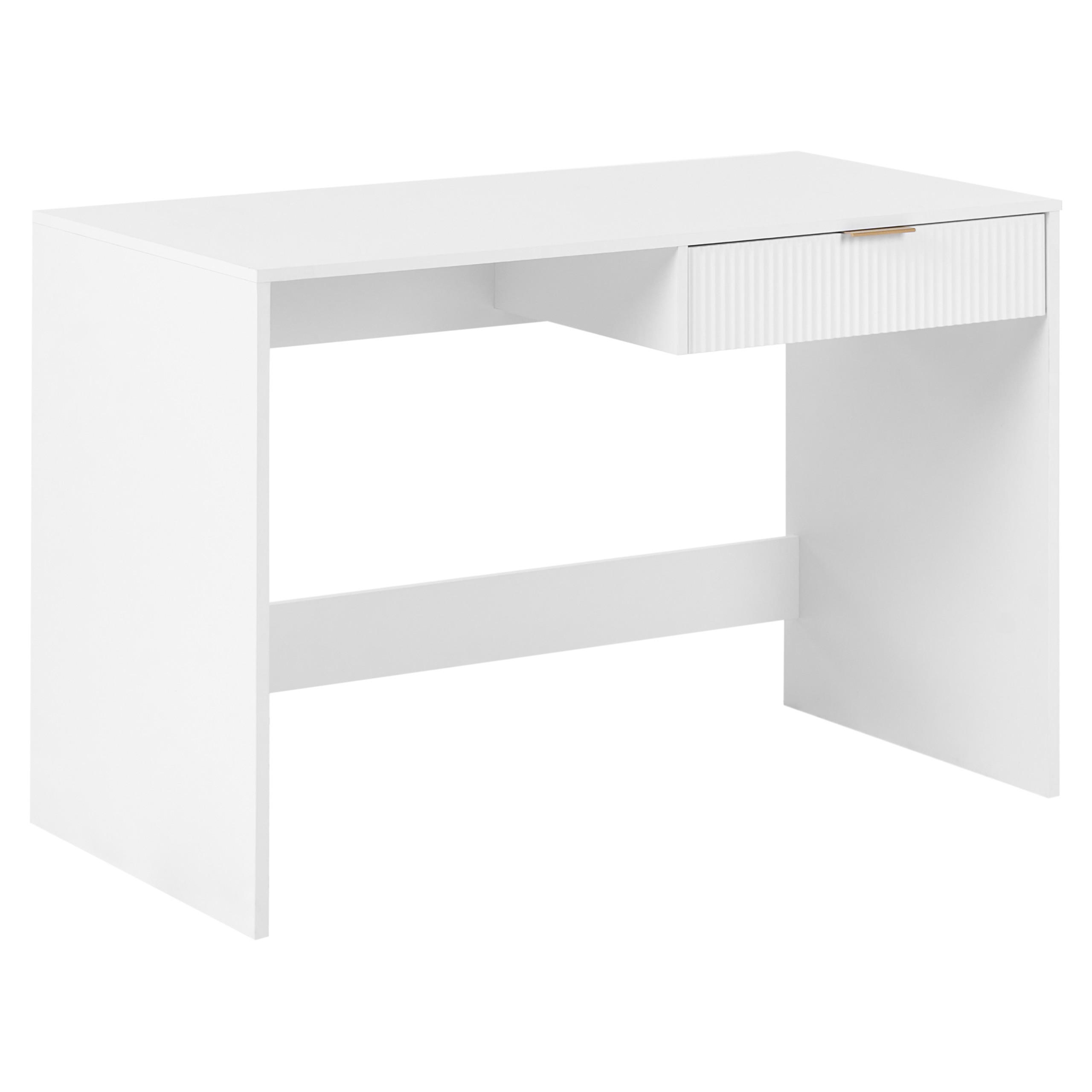 PSACÍ STŮL Bílý 120/60 cm Lutetia - bílá, kompozitní dřevo (60/120/78cm) - Beliani