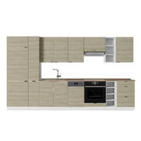 KUHINJSKI BLOK Fame-Line Hrastova plošča/bela 355 cm , DP Hrast - barve hrasta/bela, leseni material (355/206.8/60cm) - Vicco