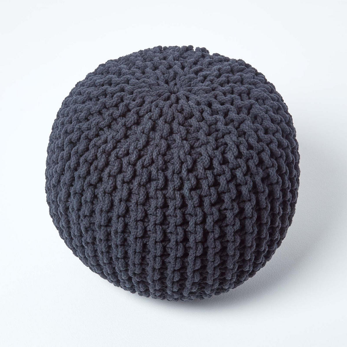 STRICK-POUF schwarz, 40/40/35 cm - Schwarz, Textil (40/35/40cm) - Homescapes