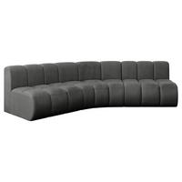 ECKSOFA modulares Sofa Montra-L1 - 290x174x70 cm Dunkelgrau - Dunkelgrau, Holzwerkstoff/Textil (290/174cm) - ALTDECOR