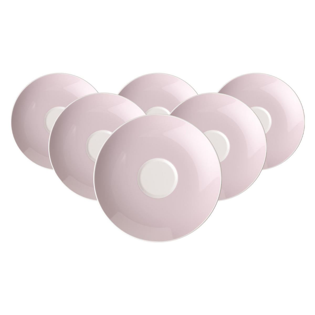 KAFFEEUNTERTASSEN Rose Garden rosa ø 14,8 cm 6er Set - Rosa, Keramik (14.8cm) - Villeroy & Boch
