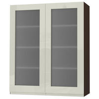 HÄNGESCHRANK Florence W4S/80 Lava / RAL 1013 perlweiß HG 80 / 32,5 / 96cm - Dunkelgrau/Weiß Hochglanz, Holz/Holzwerkstoff (80/96/32.5cm) - Feldmann-Wohnen