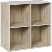 BÜCHERREGAL mit 4 Fächer, Holzwerkstoff, Helle Eiche - Eichefarben, Holzwerkstoff (59.6/59.8/29cm) - Woltu