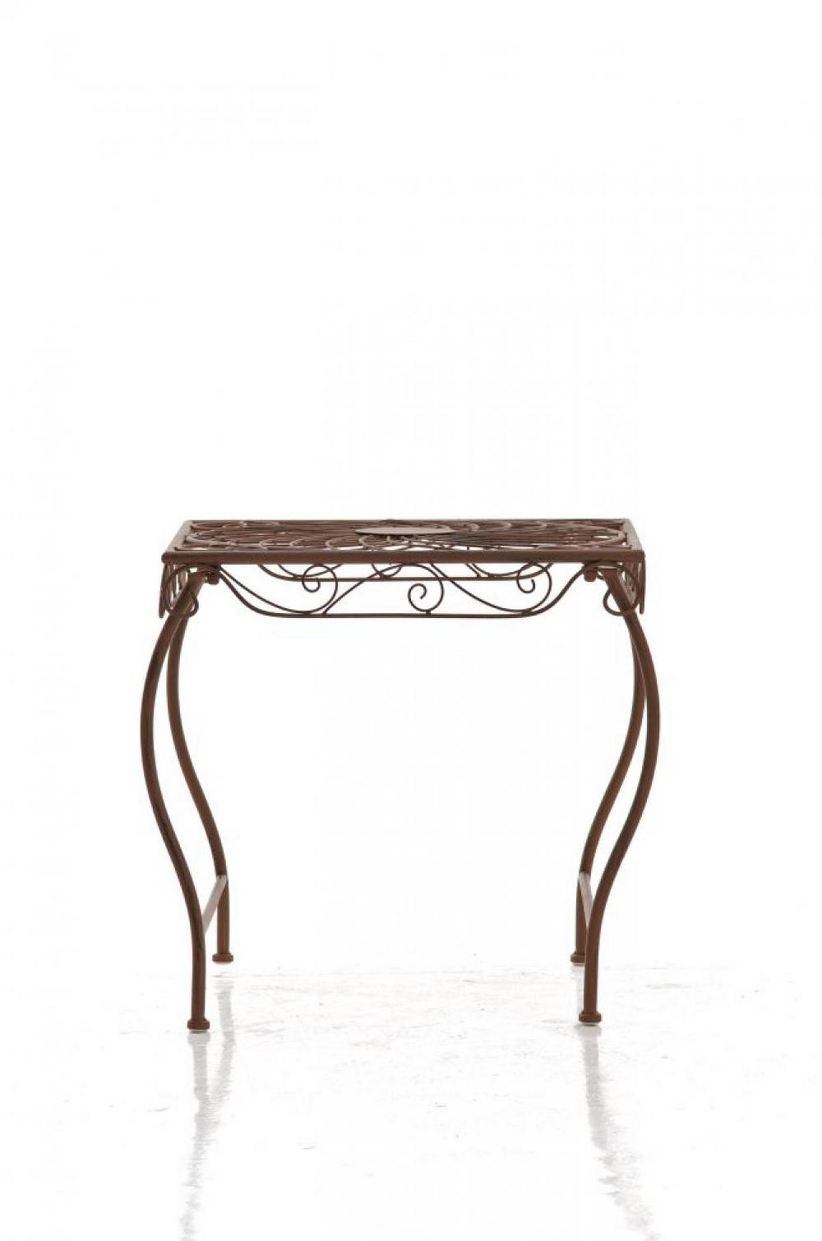 GARTENTISCH eckig 49/45/46 cm Metall Antik Braun - Braun, Metall (45/49/46cm) - CLP