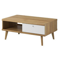 TISCH Weiß Riviera Eiche DRIMO - Multicolor, Holzwerkstoff (71/71/46cm) - Sepro Meble