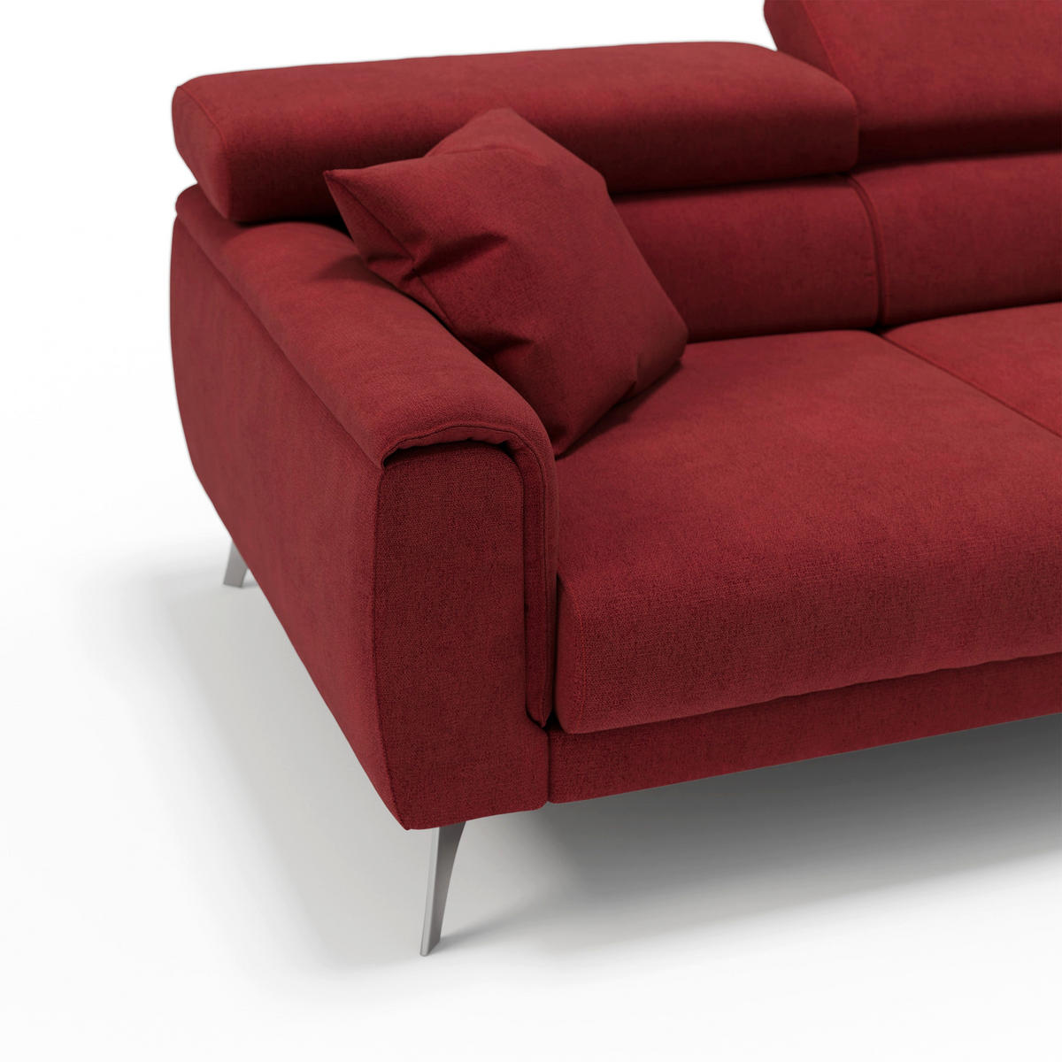 LINEARSOFA Caravaggio - Rot, Textil (244/73/102cm) - Divani.store