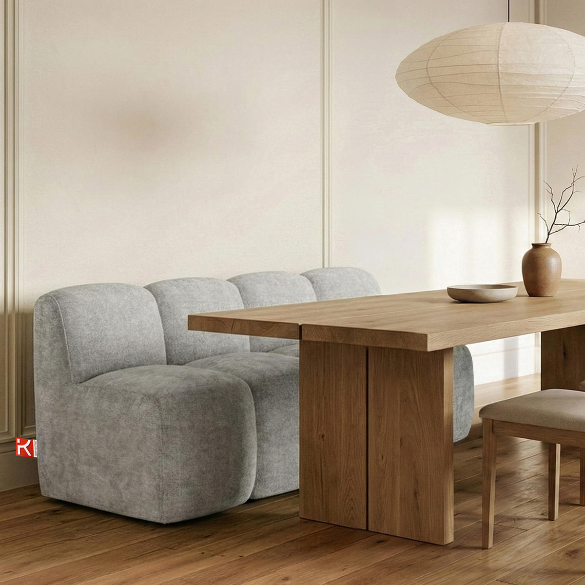 ESSZIMMERBANK BRESCO, Hellgrau - Hellgrau, Holz/Holzwerkstoff (163/80/72cm) - KONSIMO®