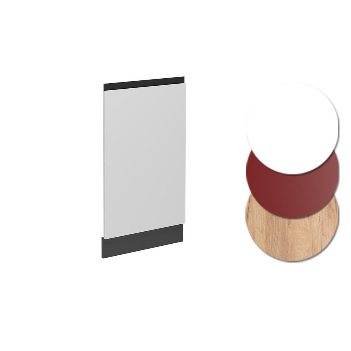 GESCHIRRSPÜLBLENDE R-Line Weiß 45 cm ohne Arbeitsplatte - Anthrazit/Weiß, Holzwerkstoff (45/81.8/1.6cm) - Vicco