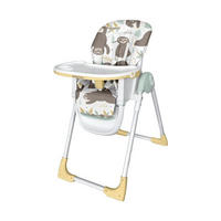 KINDERHOCHSTUHL Vitto verstellbar gelb Tisch abnehmbar Becherfassung faltbar - Gelb, Metall (55/102/77cm) - Kikka boo