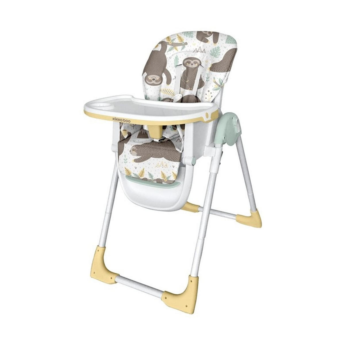 KINDERHOCHSTUHL Vitto verstellbar gelb Tisch abnehmbar Becherfassung faltbar - Gelb, Metall (55/102/77cm) - Kikka boo