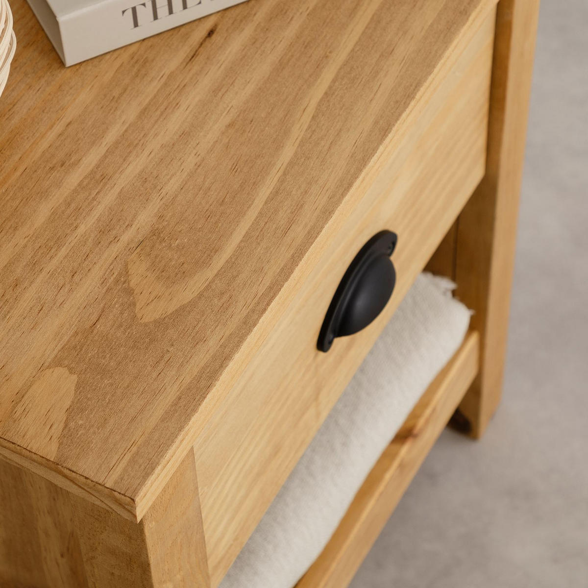 NACHTTISCH TILLY - Kieferfarben, Holz (46/50/35cm) - IDIMEX