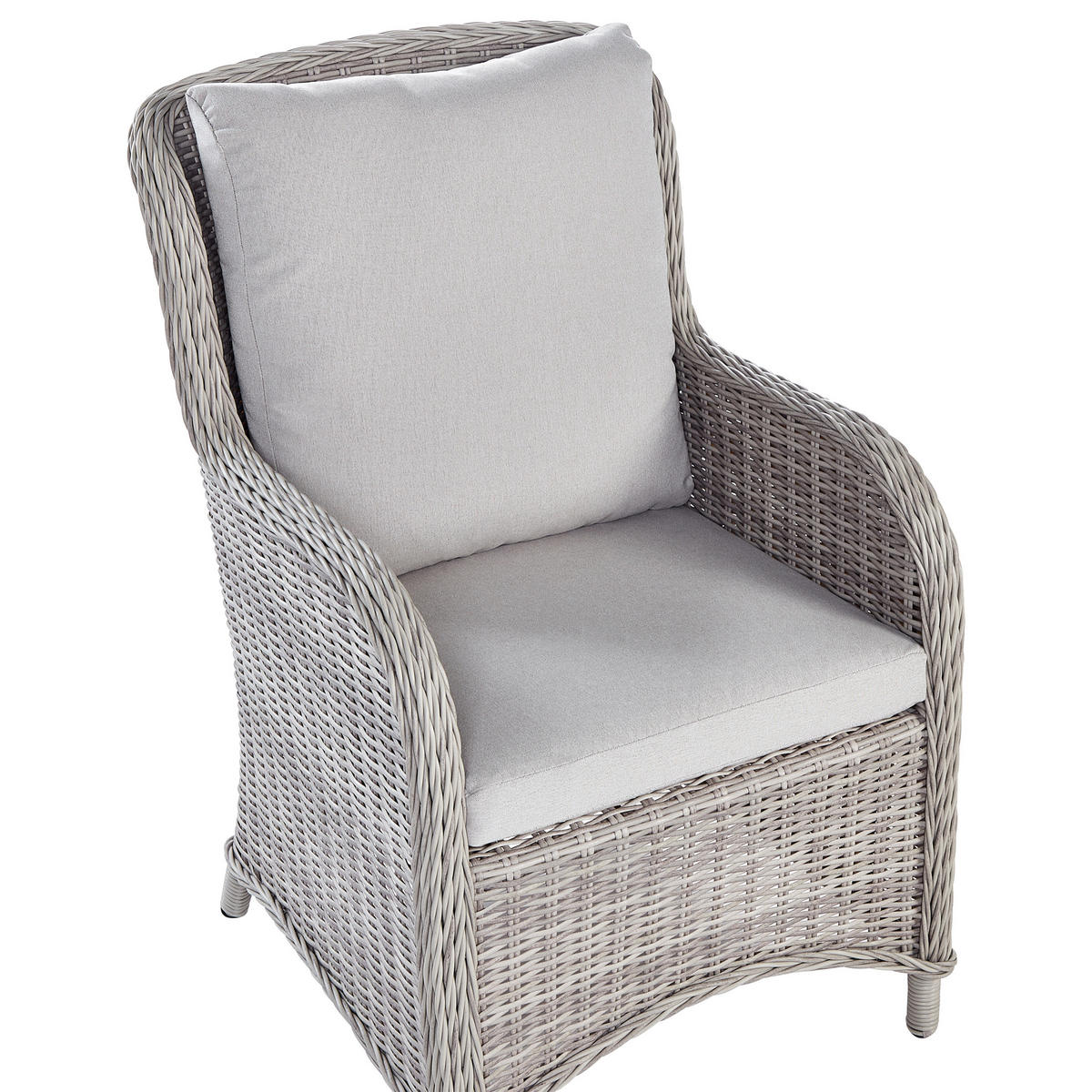 GARTENSTUHL 2er-Set Taupe Cascais - Beige/Grau, Kunststoff (60/96/73cm) - Beliani