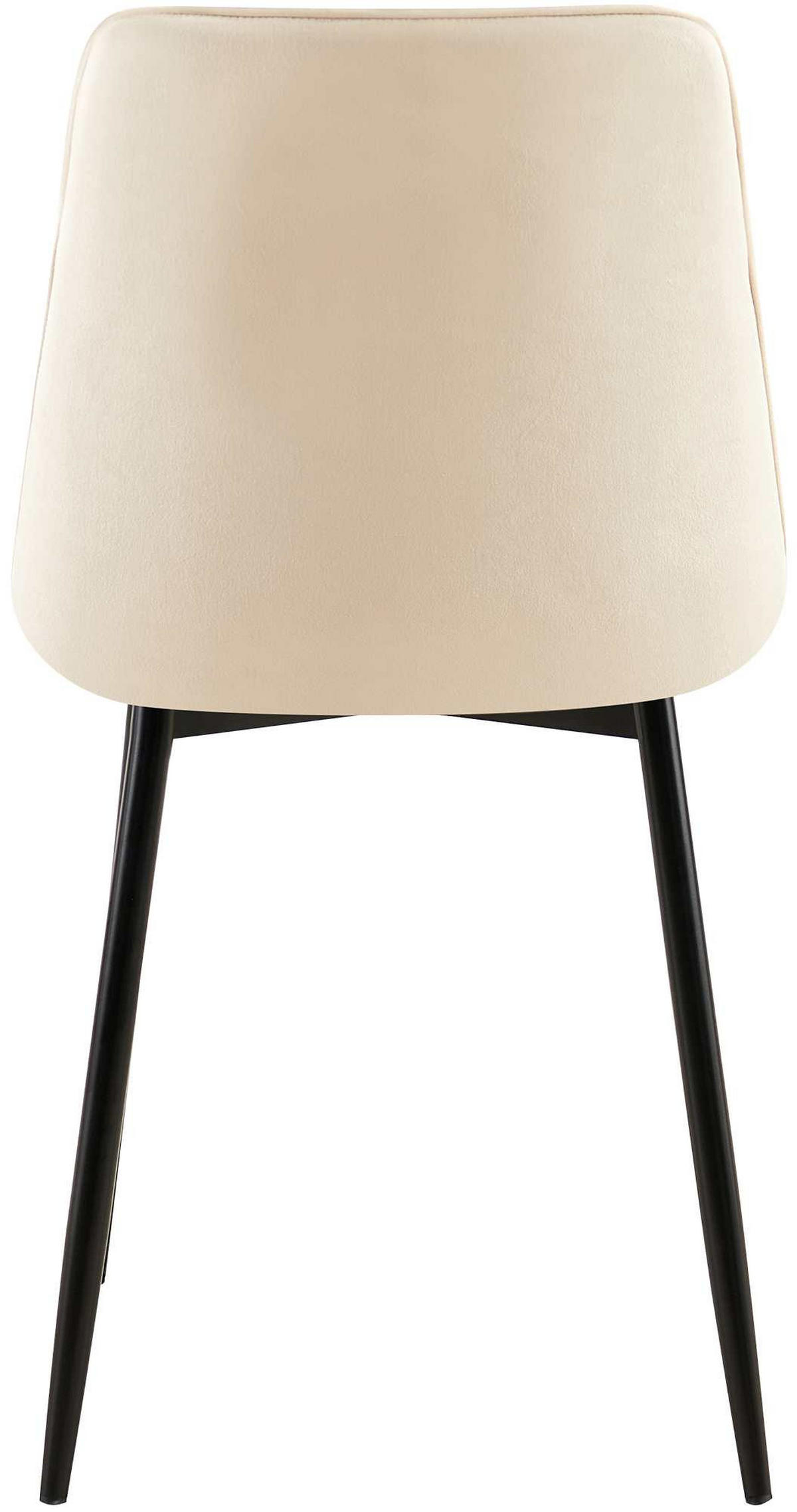STUHL Samt creme - Creme/Schwarz, Textil/Metall (47/89/61cm) - CLP