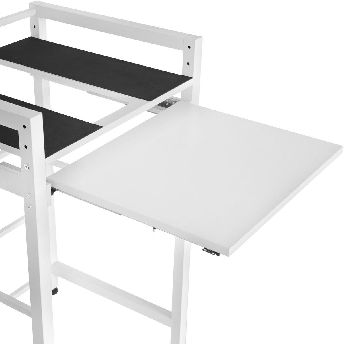 WASCHMASCHINENREGAL Klaus Ausziehboden 73x64x115cm Metall Weiß Waschmaschinenuntergestell - Weiß, Metall (73/115/64cm) - DELUKE