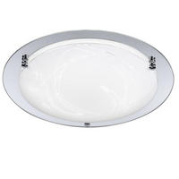 LED DECKENLEUCHTE WADA Stahl Silber - Silberfarben, Glas (41.5/41.5/10cm)