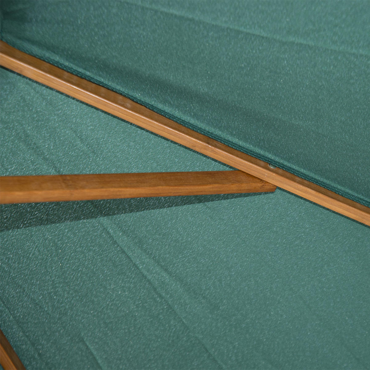 SONNENSCHIRM, Bambus, Dunkelgrün - Dunkelgrün, Kunststoff (270/270cm) - Outsunny