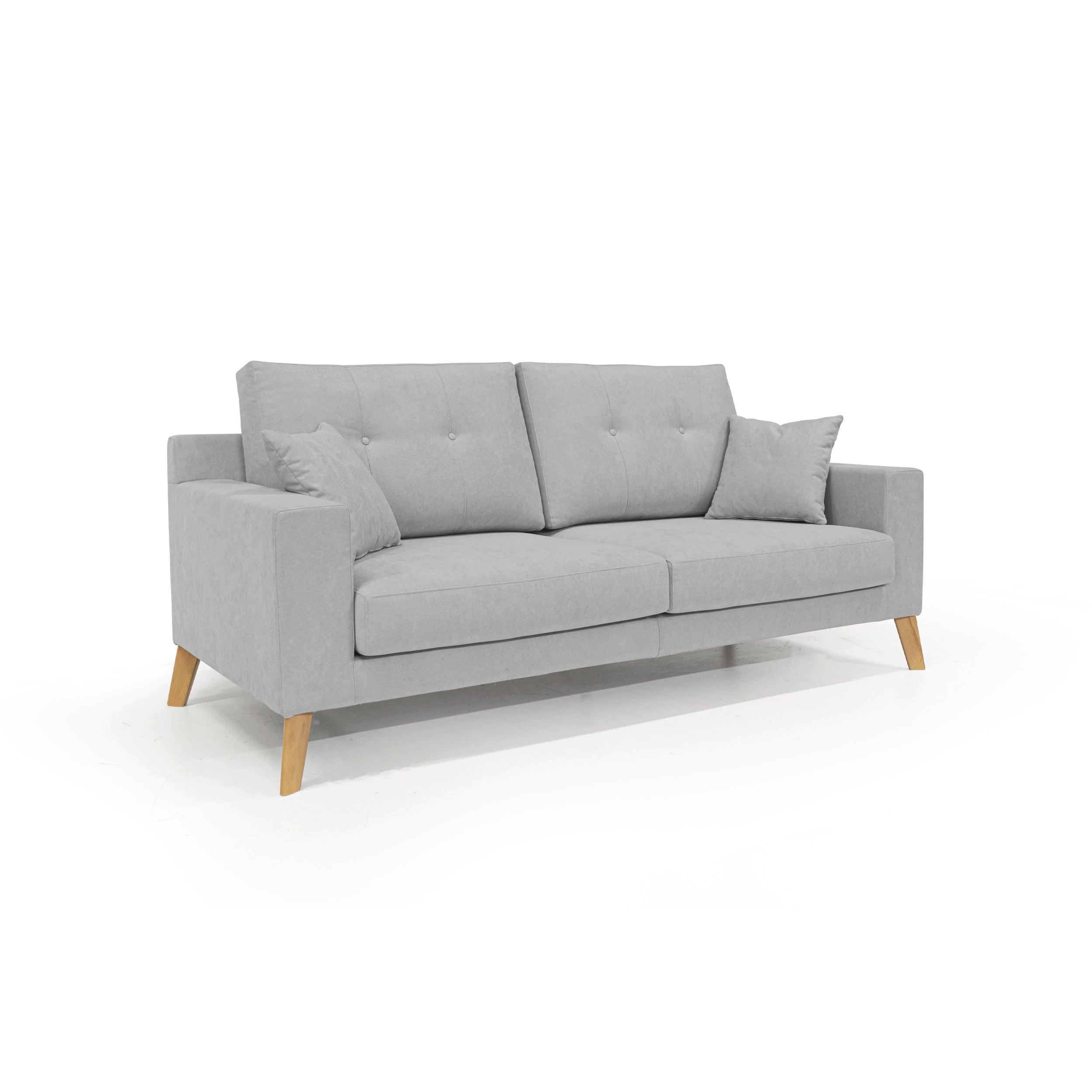 LINEARSOFA Danish - Hellgrau, Textil (206/95/91cm) - Divani.store