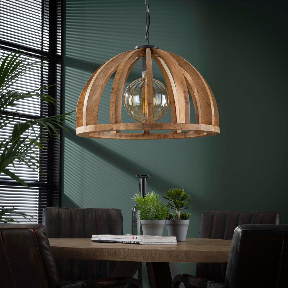 HÄNGELEUCHTE Mango Braun 62/62/150 cm - Braun, Holz (62/62/150cm) - Hoyz Collection