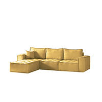 ECKSOFA Sande In Raven - Gelb, Holzwerkstoff/Textil (292/192cm) - Fun Möbel