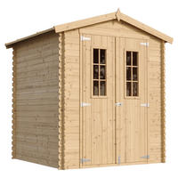 GARTENHAUS aus Holz mit Boden - B196xL186xH218 cm/ 2,82 m2 - M320C+M320G - Beige, Holz (180/224/186cm) - Timbela