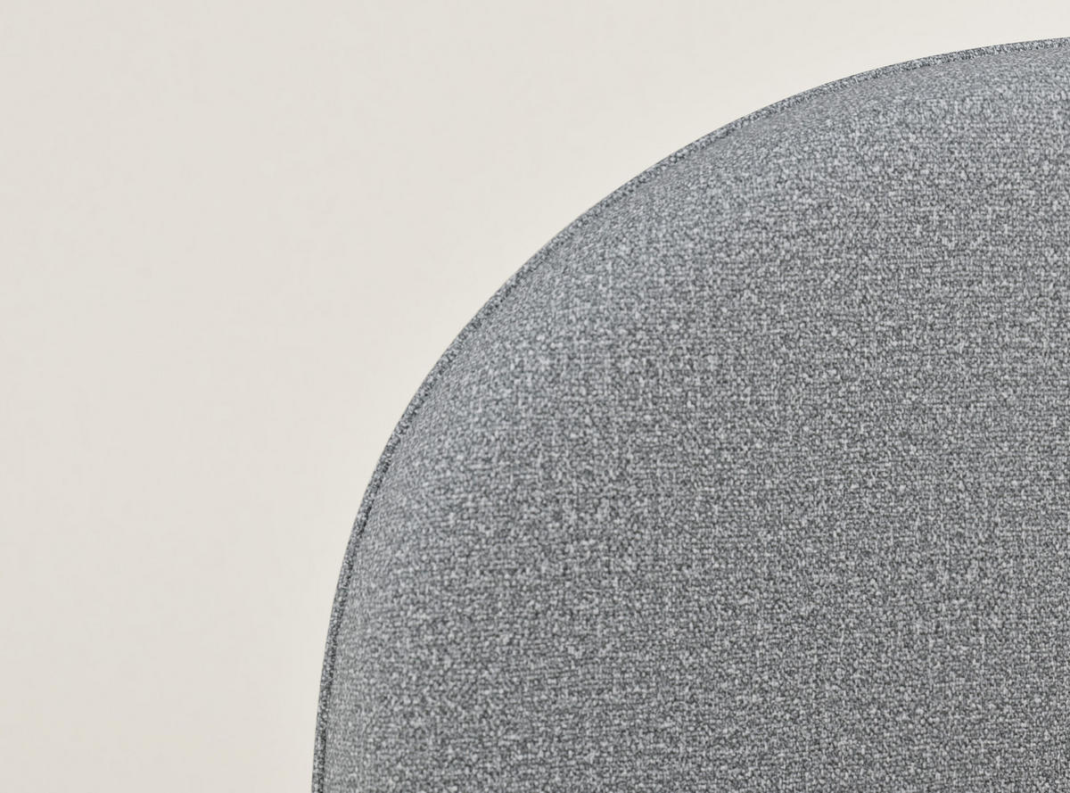 POLSTERBETT Koji Grau 140/200 cm im Boucle-Stoff - Schwarz/Naturfarben, Holz/Holzwerkstoff (140/200cm) - Maison de Reve