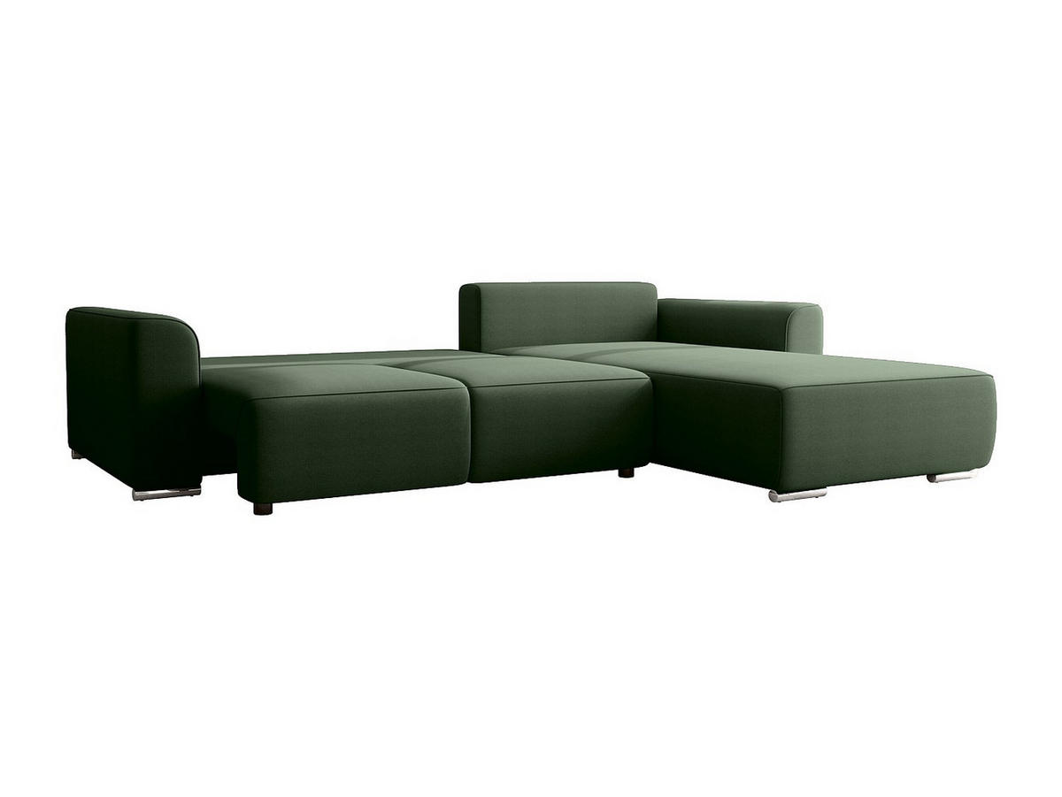 ECKSOFA mit Schlaffunktion - Ecke wechselbar - Stoff - Tannengrün MELTANA - Grün, Textil (293/195cm) - Vente-Unique