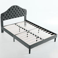 POLSTERBETT 140/200 cm DE-32939 mit verstellbarem Kopfteil Grau - Grau, Metall (140/200cm) - ComfortXL