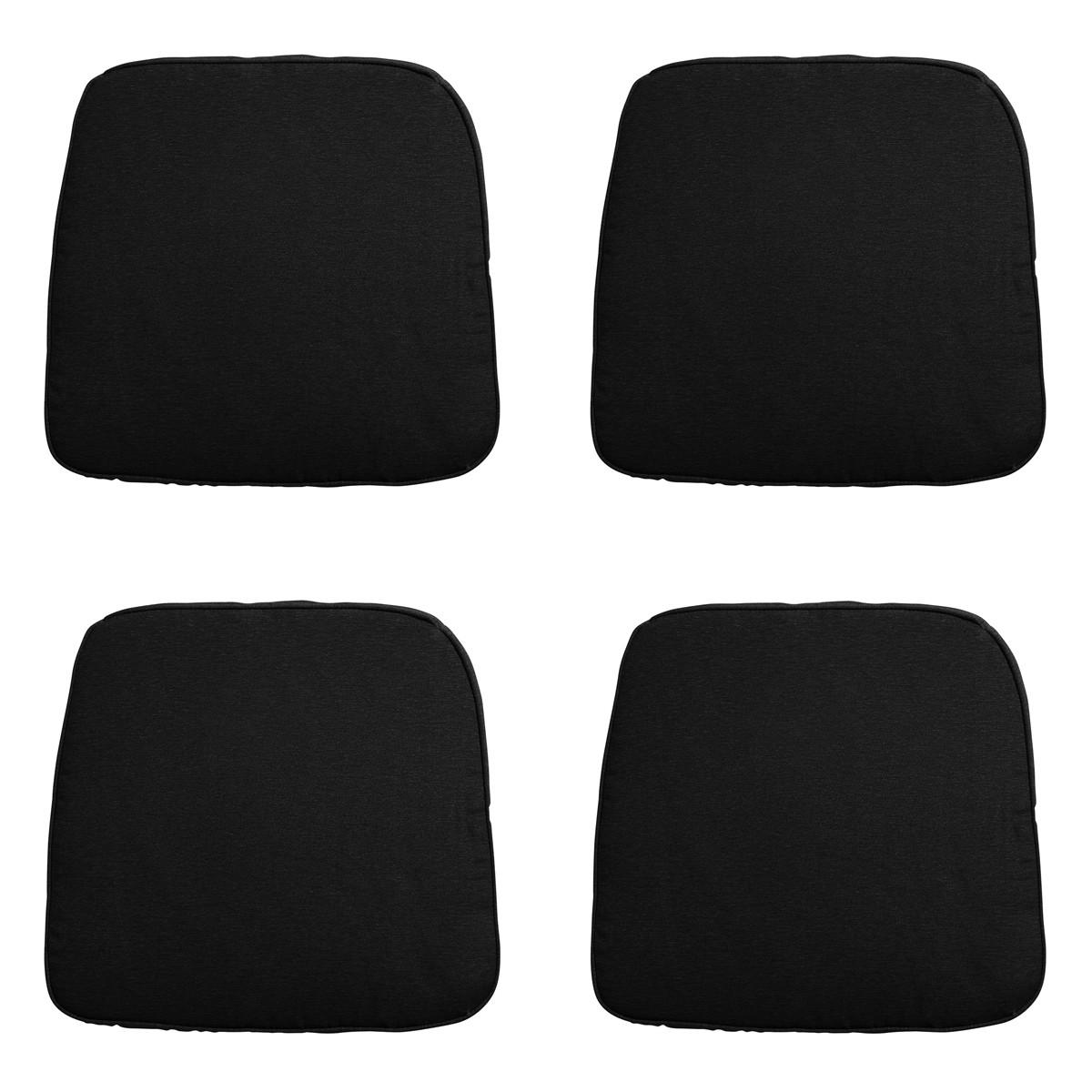 SITZKISSEN Panama 48/48 cm 4er-Set - Schwarz, Textil (48/5/48cm) - Madison