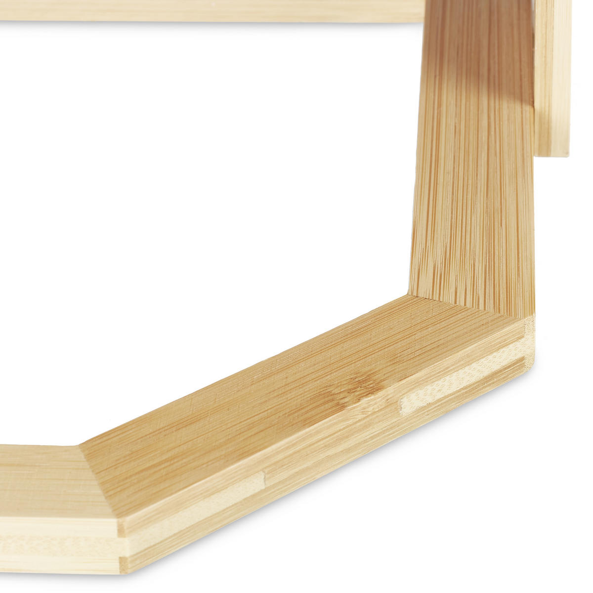 ECKREGAL - Hellbraun, Holz (27/24/25.5cm) - Relaxdays