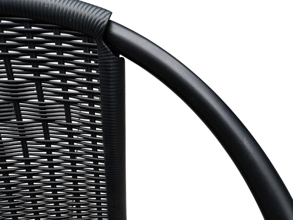 STAPELSTUHL Ibiza 52x54x72 cm, Metall, Schwarz - Schwarz, Metall (52/72/54cm) - dasmöbelwerk