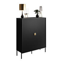 KOMMODE DALIA - Goldfarben/Schwarz, Holzwerkstoff (104/127/40cm) - Lookway