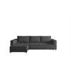 ECKSOFA Juna Mit Schlaffunktion - Dunkelgrau, Holzwerkstoff/Textil (240/140cm) - Fun Möbel