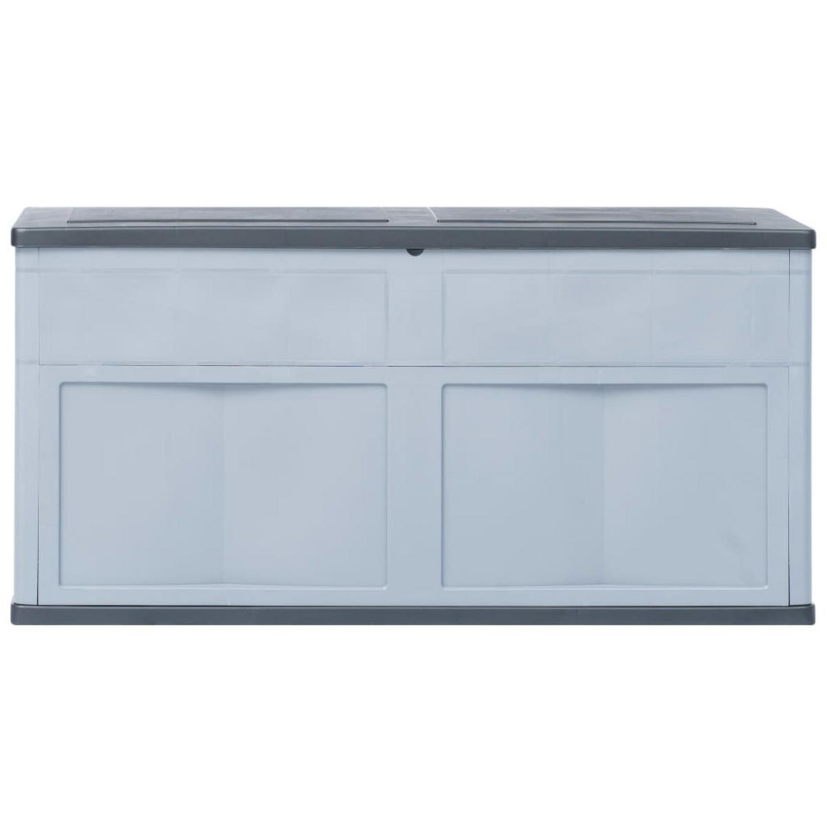 GARTEN-AUFBEWAHRUNGSBOX 320 L Grau Schwarz - Grau, Kunststoff (46/60/119cm) - furnicato