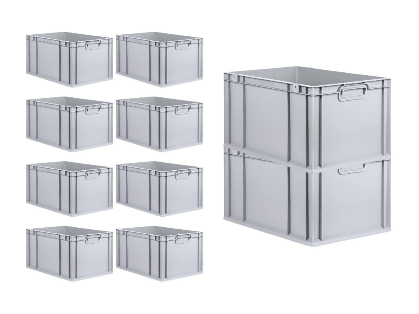 EUROBOX Nextgen Economy Griffe Geschlossen 32x40x60cm 65 Liter - Grau, Kunststoff (40/32/60cm) - PROREGAL