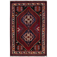 TEPPICH Gashgai Mehrfarbig 153/104 cm Schurwolle - Multicolor, Textil (104/153cm) - Looma