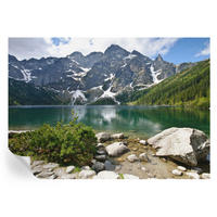 FOTOTAPETE 208x146 cm - Bergsee - Grün, Textil (208/146cm) - Wallfluent