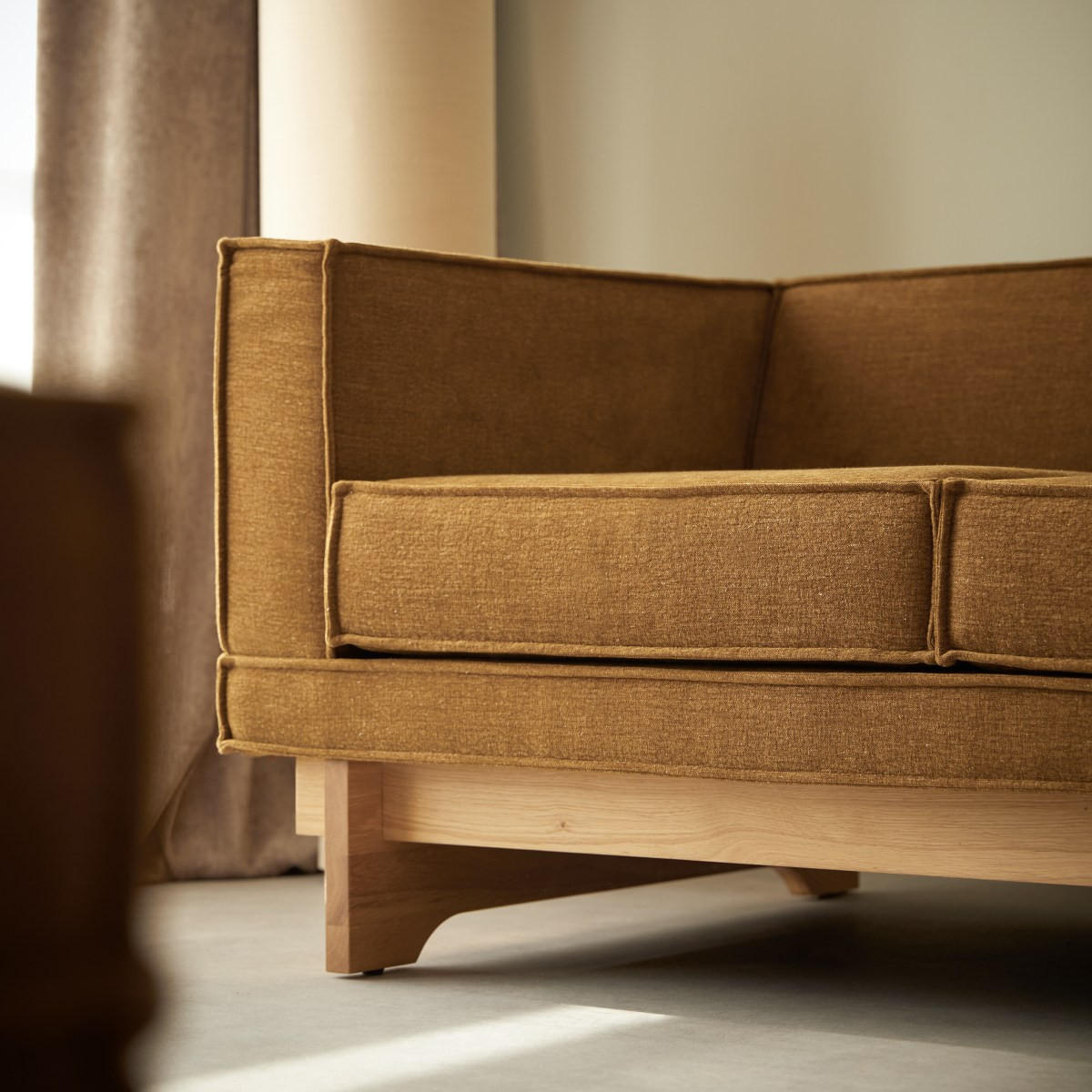 SOFA Miu Senfgelb aus Stoff - Dunkelgelb, Textil (223/46/90cm) - Tikamoon