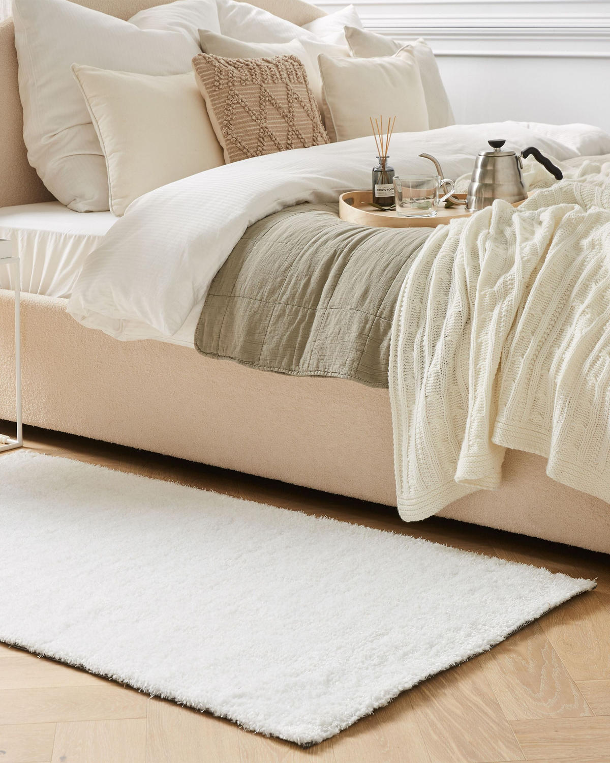 SHAGGY-TEPPICH Demre 150/80 cm - Weiß, Kunststoff (80/150cm) - Beliani