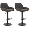 BARHOCKER 2er Set Stoff dunkelgrau - Dunkelgrau/Schwarz, Textil/Metall (51/89/52cm) - CLP