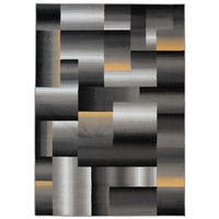 TEPPICH MAYA Gelb Vierecke Streifen Verwischt 160/230 cm - Gelb, Textil (160/230cm) - Tapiso