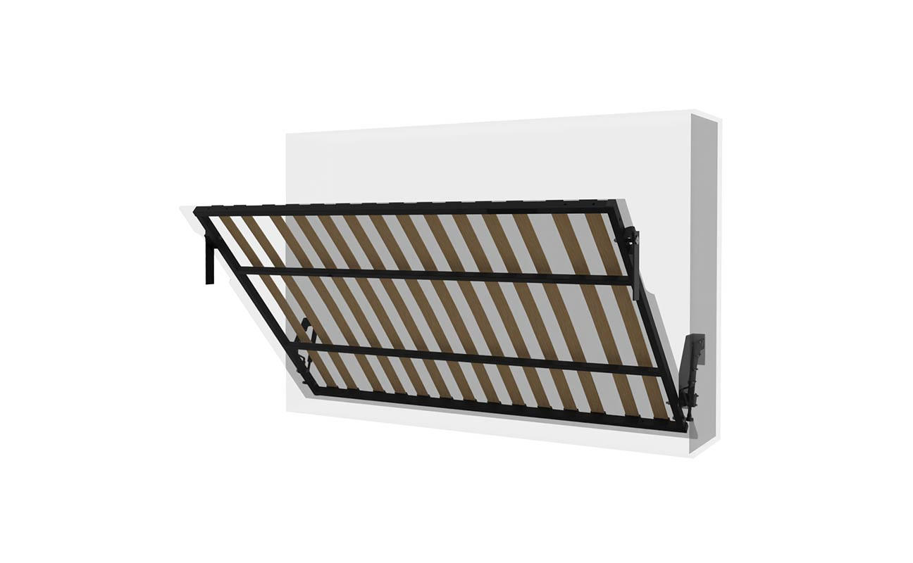 SCHRANKBETT Morphy Einbaubares 200x150 Horizontal - Weiß, Holz/Metall (200/150cm) - WallBedKing