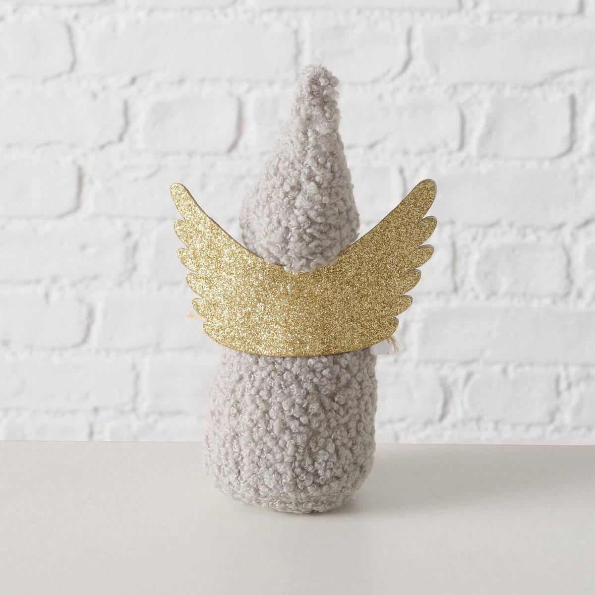WEIHNACHTSFIGUR Amia 16 cm - Grau, Textil (6/16/9.5cm) - Boltze Home