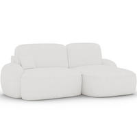 ECKSOFA TESALIA L-Form – Schlaffunktion, Bettkasten, Wellenfederung, HR-Kaltschaum, minimalistisches Design - Weiß, Kunststoff (150/247cm) - Wohnideebilder