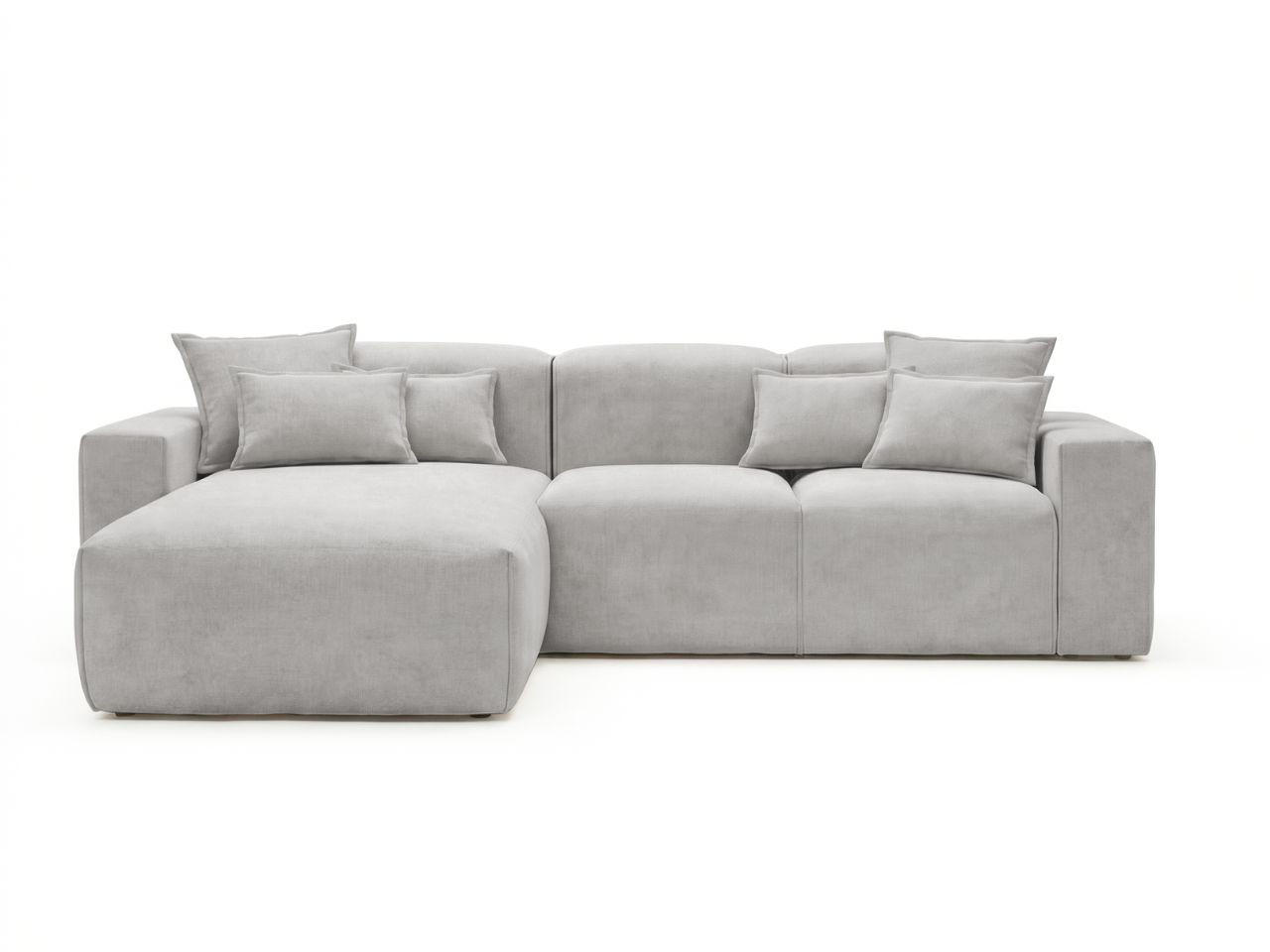 ECKSOFA Leni Grau Links - Grau, Holz/Textil (265/180cm) - Graingold