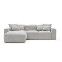 ECKSOFA Leni Grau Links - Grau, Holz/Textil (265/180cm) - Graingold