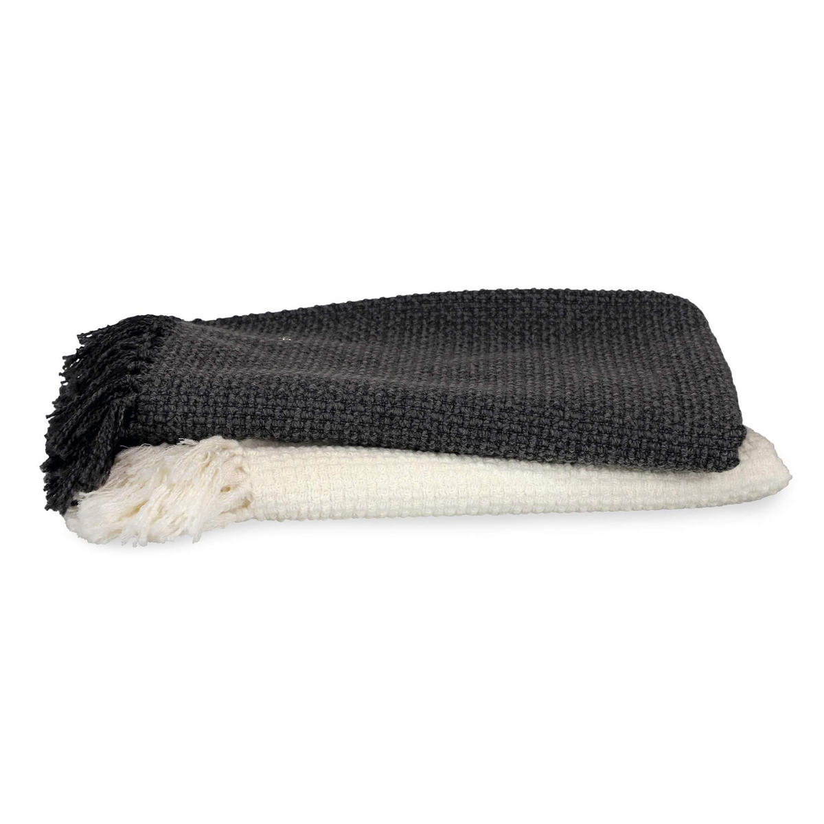 WOHNDECKE TEXTURE - Anthrazit, Textil (140/200cm) - Sportalm Kitzbühel
