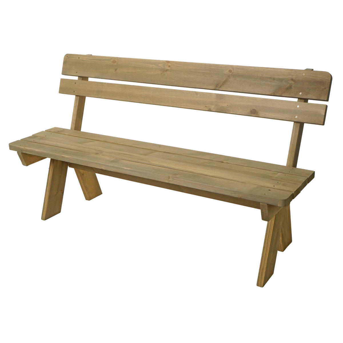 GARTENBANK Beige - Beige, Holz (148/86/54cm) - MCW