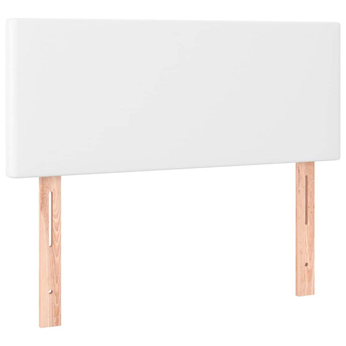 BOXSPRINGBETT 100/200 Cm Weiss Kunstleder - Weiß, Leder (103/203cm) - vidaXL