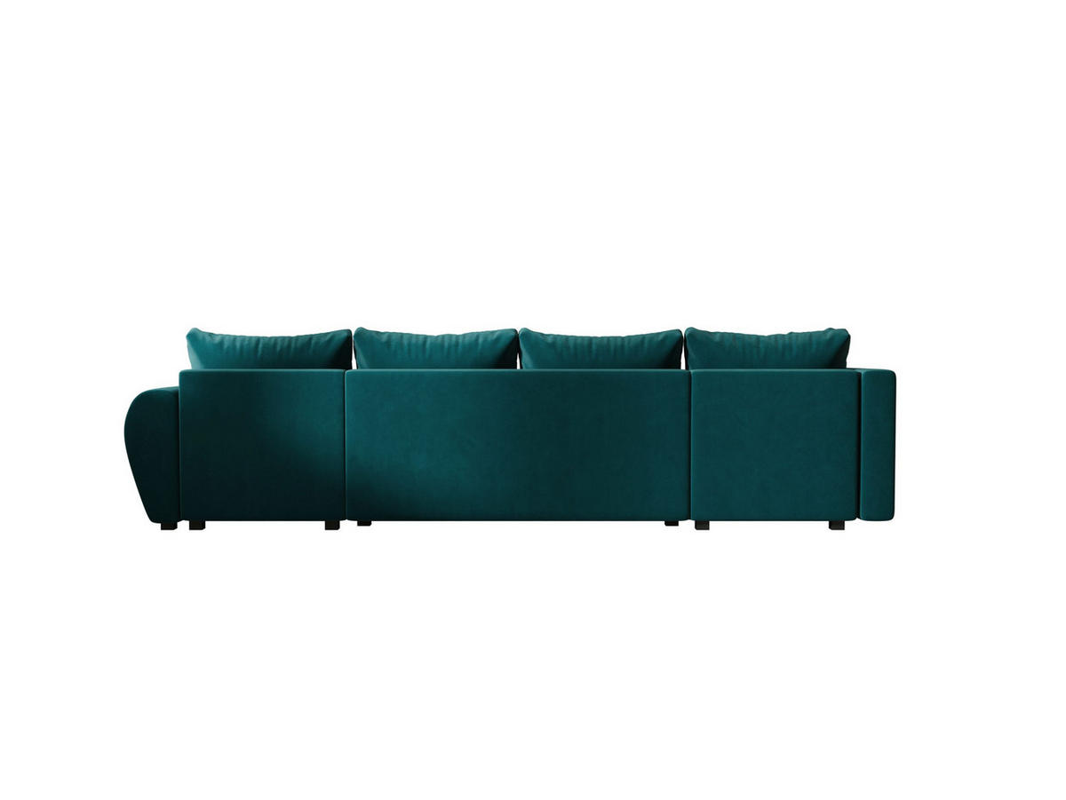 WOHNLANDSCHAFT MOLISA U PLUS Itaka 39 Rechts mit Schlaffunktion - Türkis, Textil (303/82/208cm) - Bedante